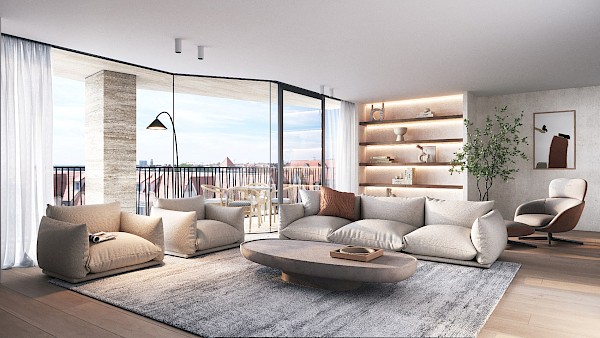 Zuidgericht, nieuwbouw duplex dakappartement in prestigieus project gelegen vlakbij het Albertplein